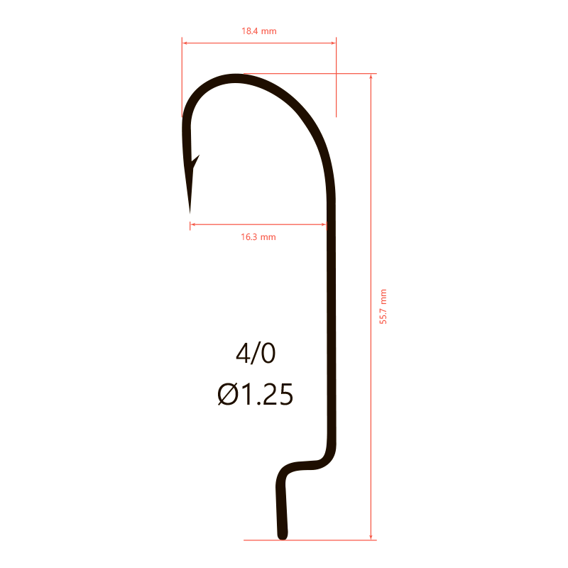 Крючки офсетные Saikyo BS-2311 O`Shaughnessy Worm