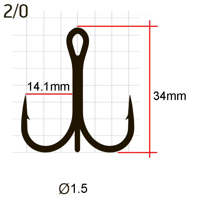 Крючки тройные Saikyo 7001