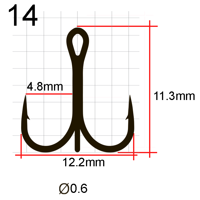 Крючки тройные Saikyo 7001