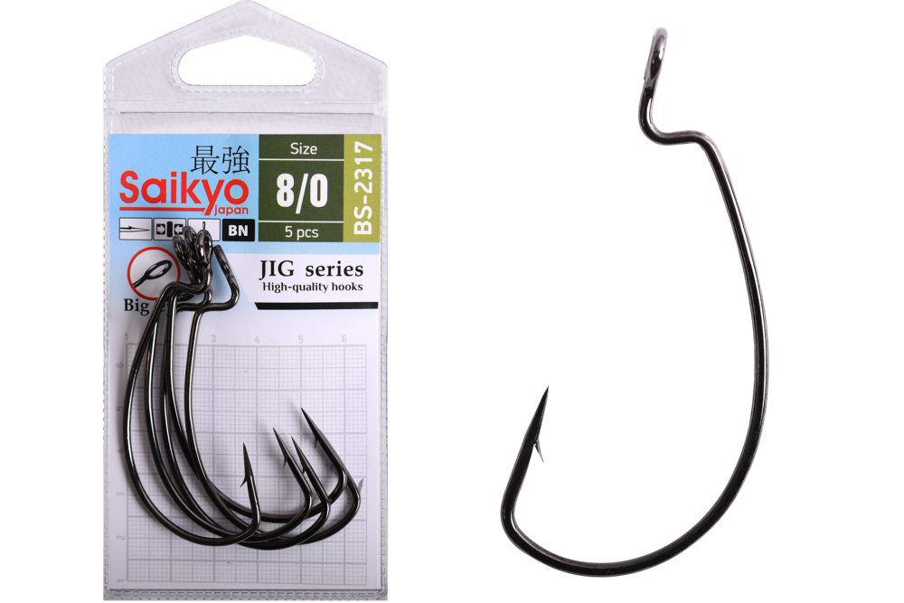 Крючки офсетные Saikyo BS-2317 Magna Super Lock Worm