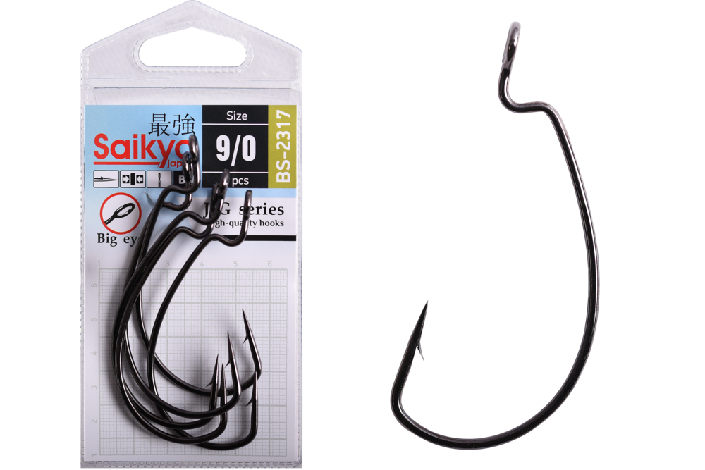 Крючки офсетные Saikyo BS-2317 Magna Super Lock Worm