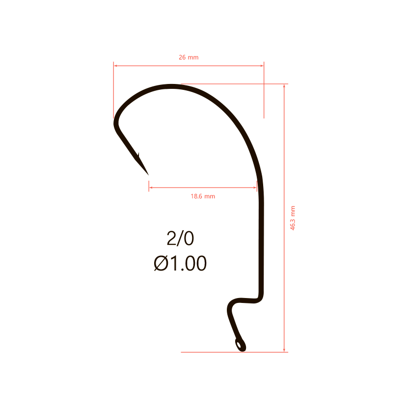 Крючки офсетные Saikyo BS-2315 Offset Wide Range Worm
