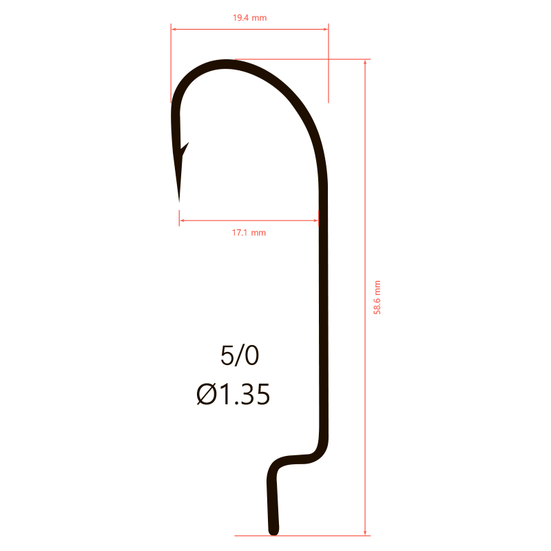 Крючки офсетные Saikyo BS-2311 O`Shaughnessy Worm