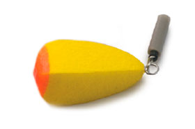 Поплавок одинарный №1 желтый (10 шт.)