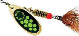 Блесна вращ. Mepps BLACK FURY MOUCHE,  00, Gold/Chartreuse