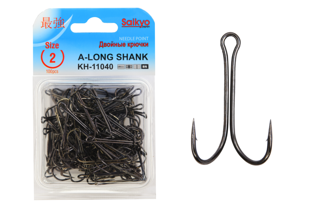 Крючки двойные Saikyo KH-11040 Double Hook (A-Long Shank)