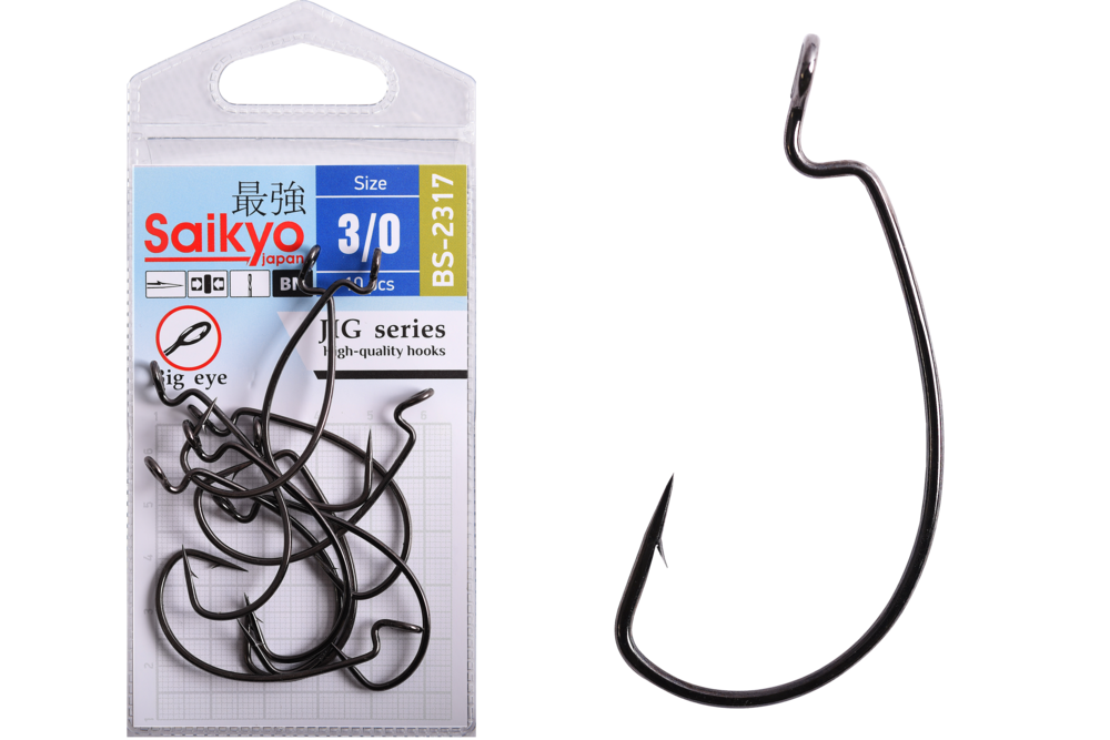 Крючки офсетные Saikyo BS-2317 Magna Super Lock Worm
