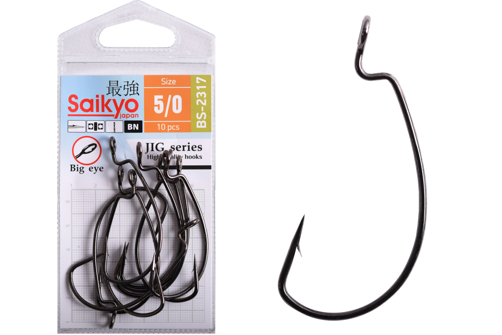 Крючки офсетные Saikyo BS-2317 Magna Super Lock Worm