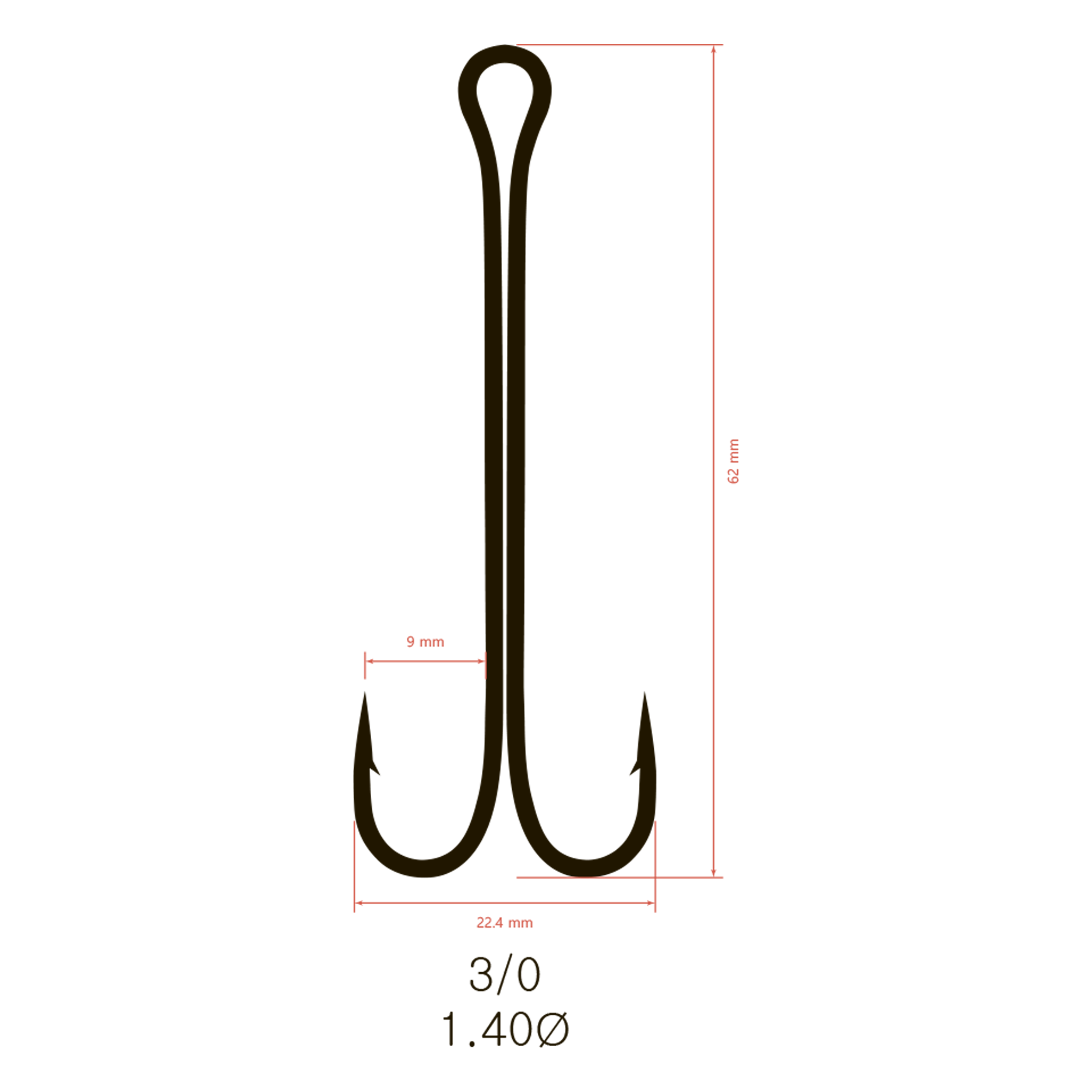 Крючки двойные Saikyo KH-11040 Double Hook (A-Long Shank)