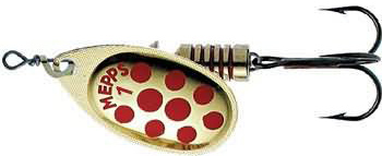  . Mepps AGLIA PTS, 3, Gold/Red dots