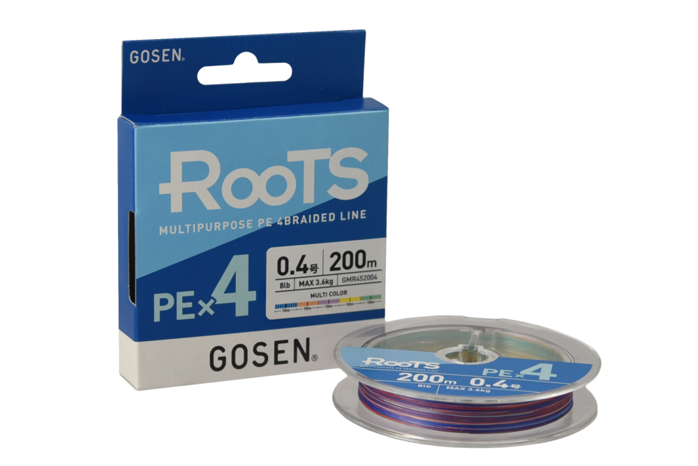 Шнур Gosen ROOTS PE X4 Multi Color, 200m