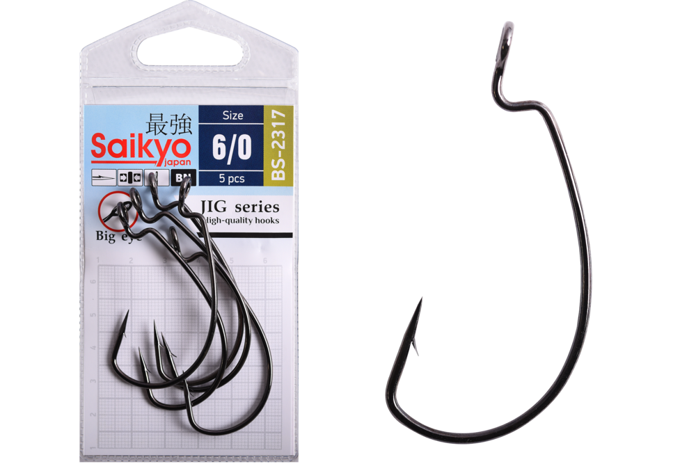 Крючки офсетные Saikyo BS-2317 Magna Super Lock Worm
