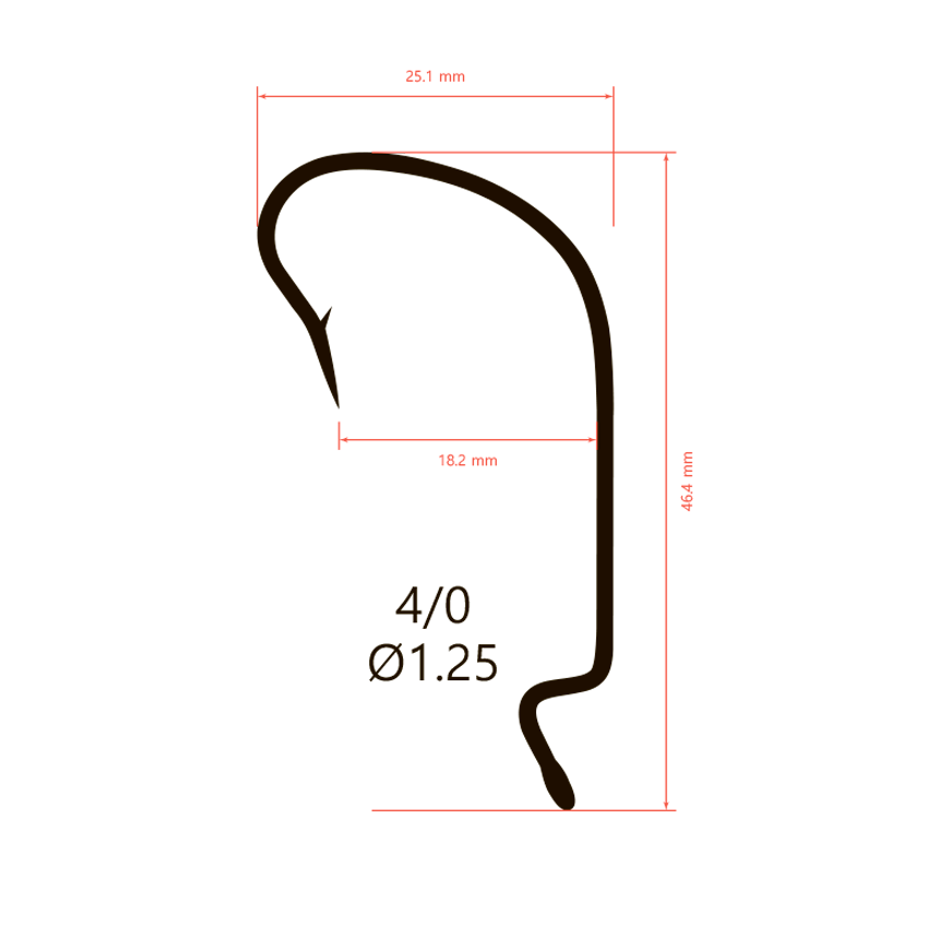 Крючки офсетные Saikyo BS-3312 Offset Hook
