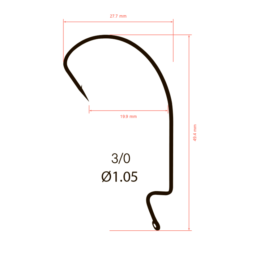 Крючки офсетные Saikyo BS-3315 Offset Hook
