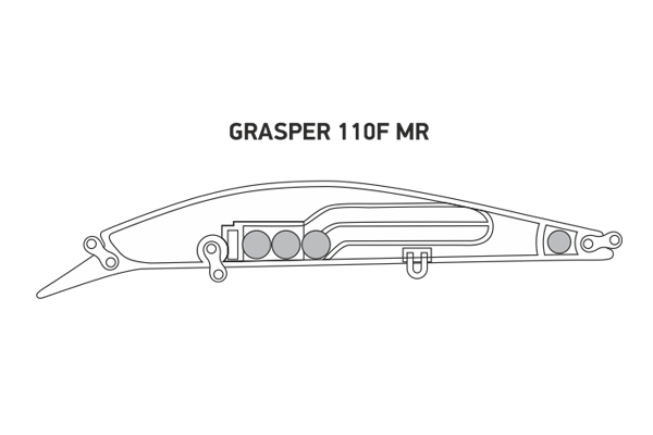 Воблер LureMax GRASPER 110F MR-057 18,5 г. плавающий