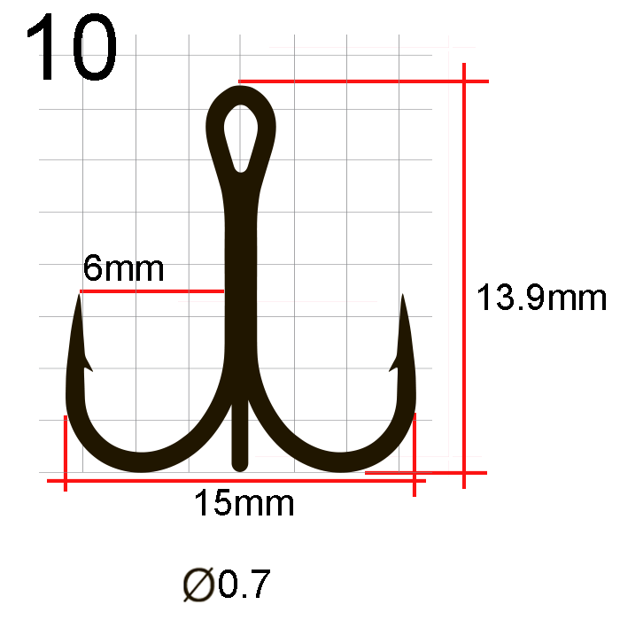 Крючки тройные Saikyo 7001