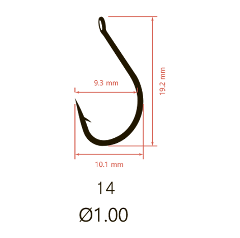 Крючки Saikyo KH-10008 Idumezina Ring