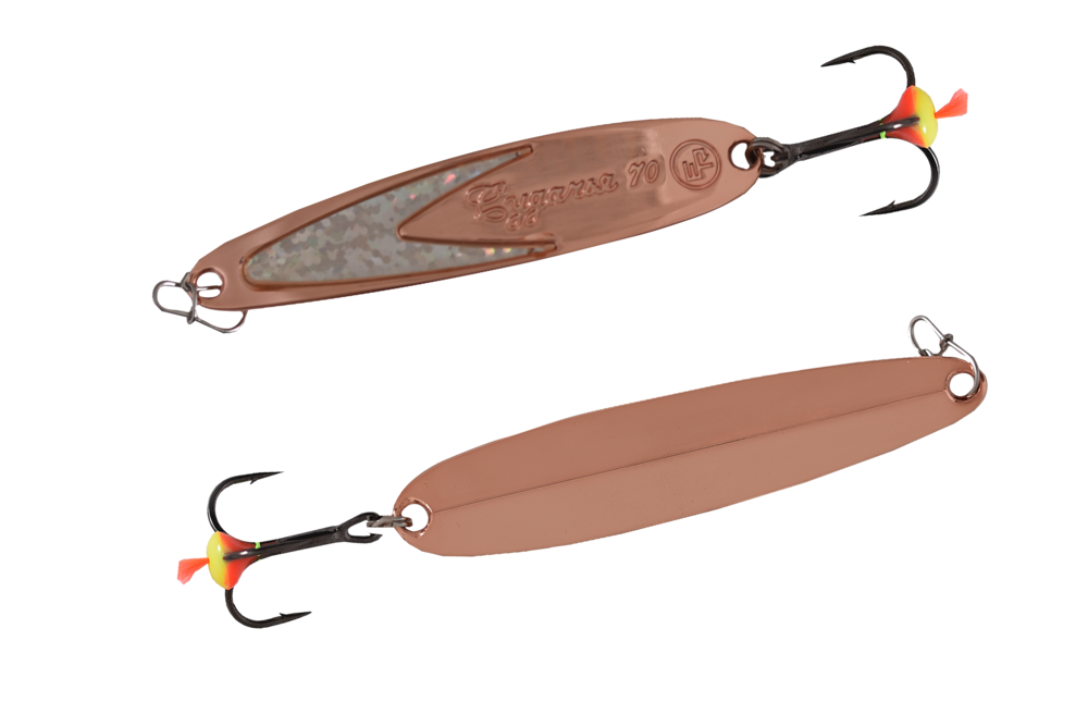 Блесна вертикальная ECOPRO Судачья + серебряный флекс