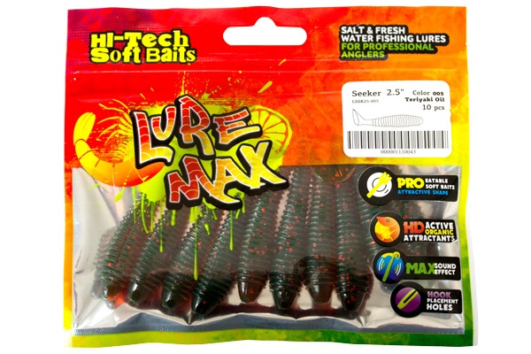 Мягк.приманки LureMax SEEKER 2,5&apos;&apos;/6,3см, LSSK25-005 Teriyaki Oil (10 шт.)
