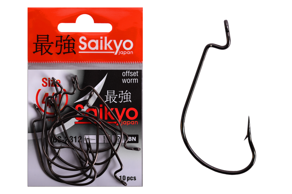 Крючки офсетные Saikyo BS-2312 Offset Worm