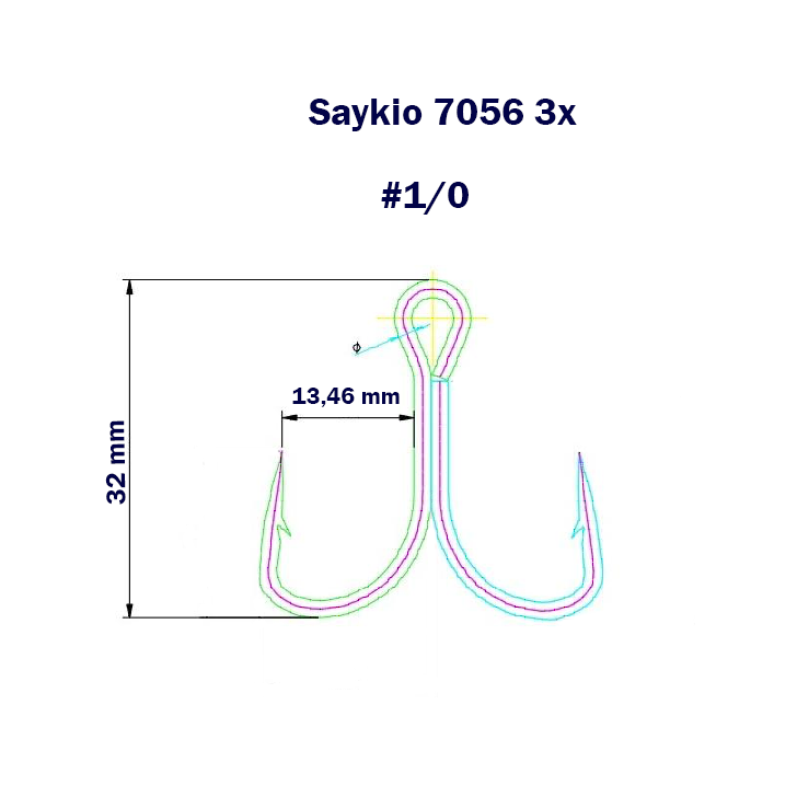 Крючки тройные Saikyo 7056 3X