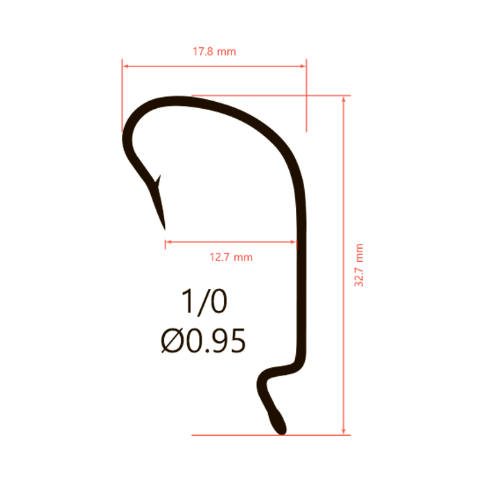 Крючки офсетные Saikyo BS-2312 Offset Worm