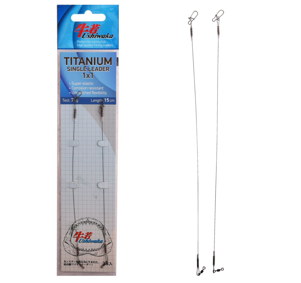 Поводки Ushiwaka Titanium Single Leader 1x1 Поводки Ushiwaka Titanium Single Leader 1x1