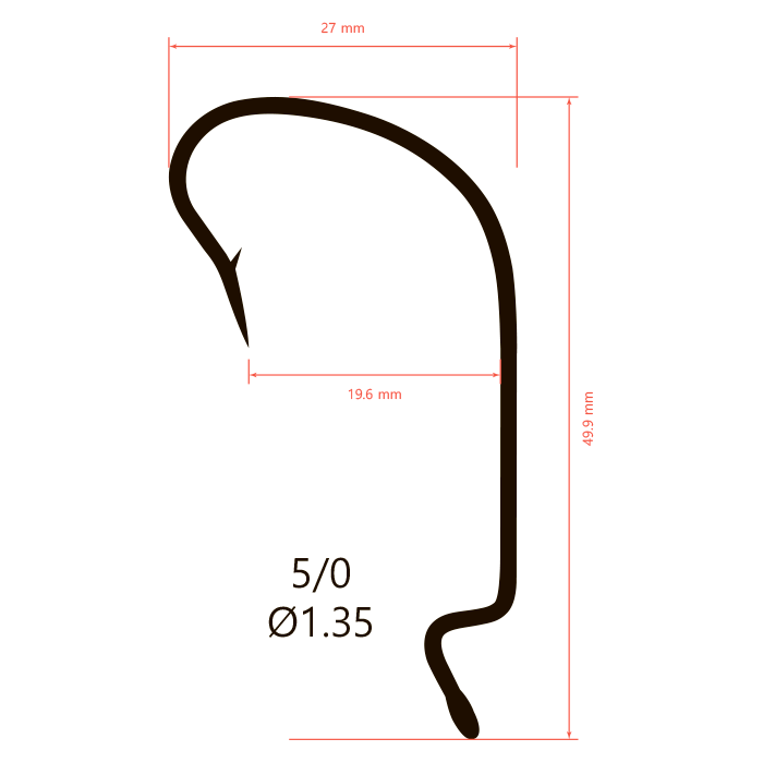 Крючки офсетные Saikyo BS-2312 Offset Worm