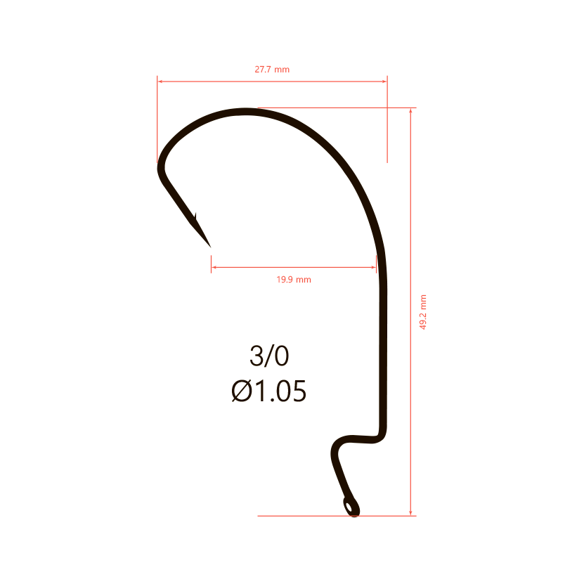 Крючки офсетные Saikyo BS-2315 Offset Wide Range Worm