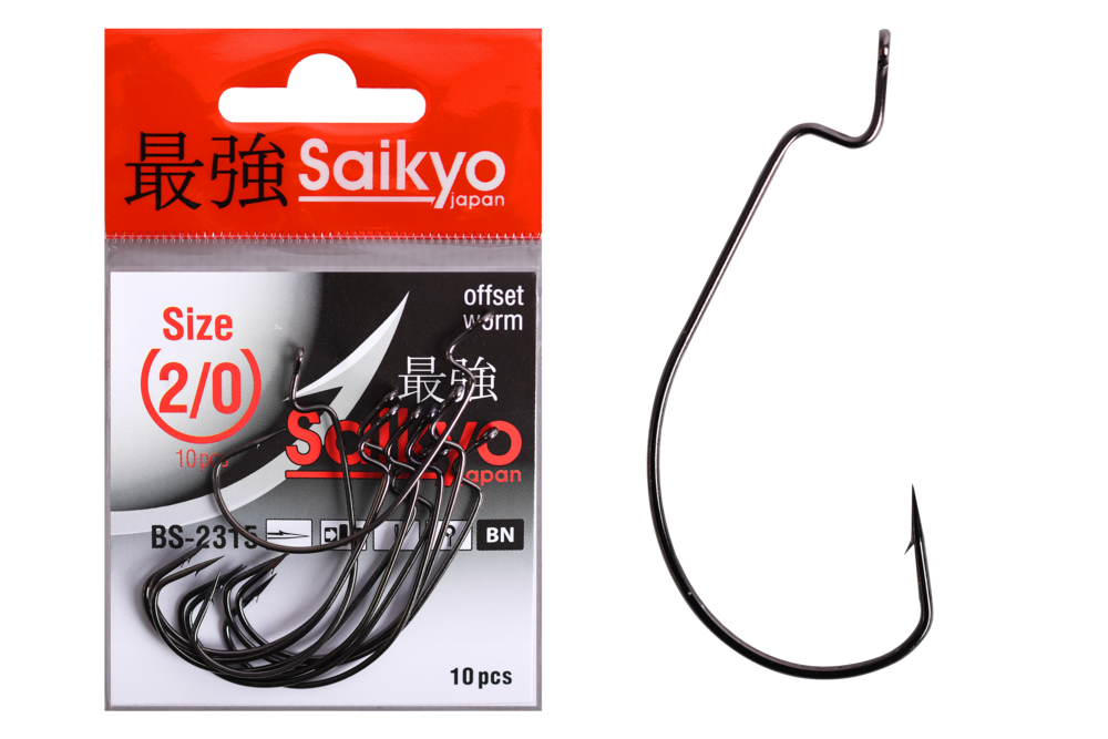 Крючки офсетные Saikyo BS-2315 Offset Wide Range Worm