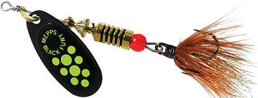 Блесна вращ. Mepps BLACK FURY MOUCHE,  00, Black/Chartreuse