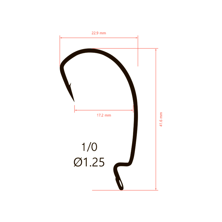 Крючки офсетные Saikyo BS-2317 Magna Super Lock Worm