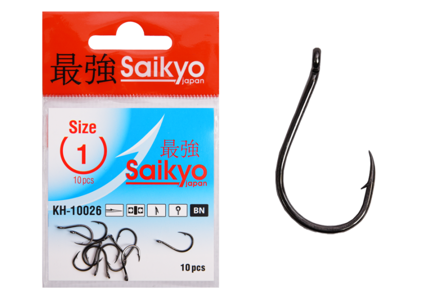 Крючки Saikyo KH-10026 Chinu Ring BN №1 (10шт)