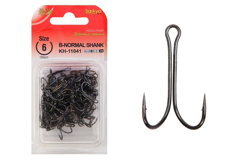 Крючки двойные Saikyo KH-11041 Double Hook (B-Normal Shank)