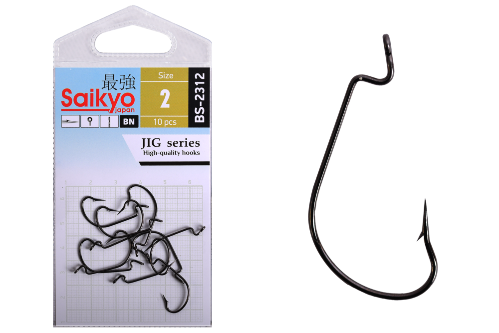 Крючки офсетные Saikyo BS-2312 Offset Worm