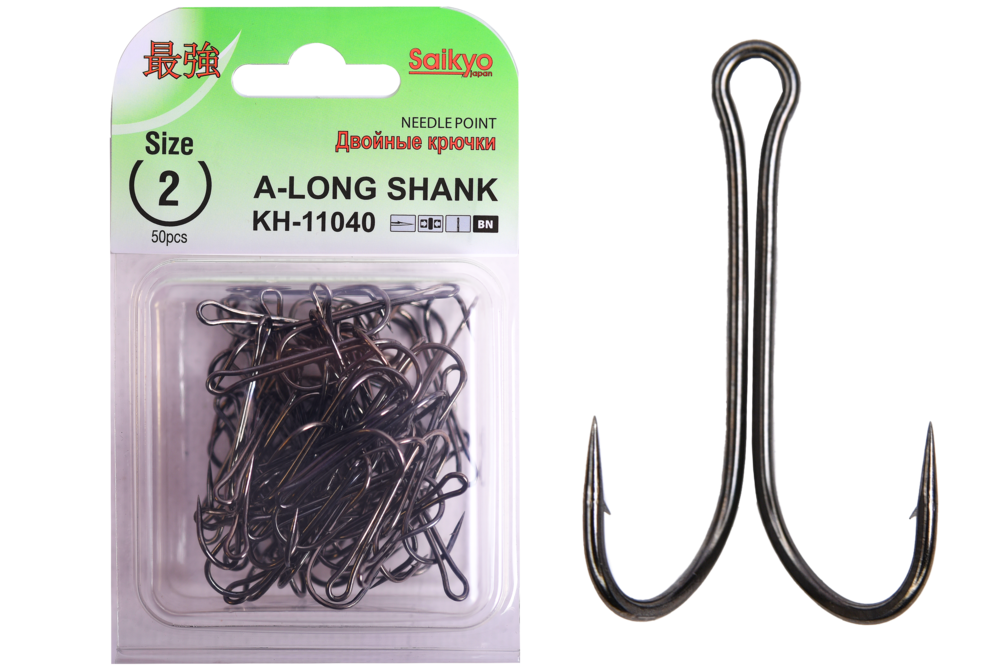 Крючки двойные Saikyo KH-11040 Double Hook (A-Long Shank)