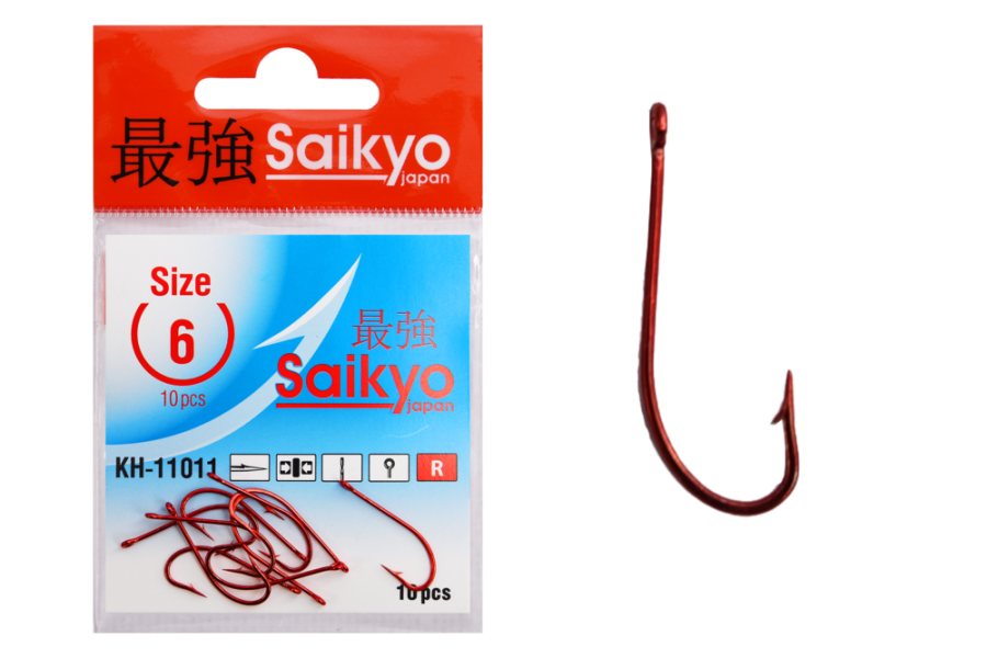 Крючки Saikyo KH-11011 O&apos;Shaughnessy Red № 6 (10шт)