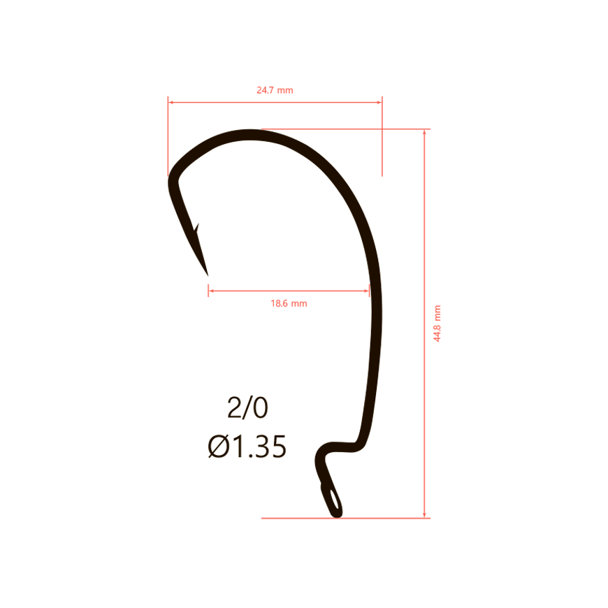 Крючки офсетные Saikyo BS-2317 Magna Super Lock Worm