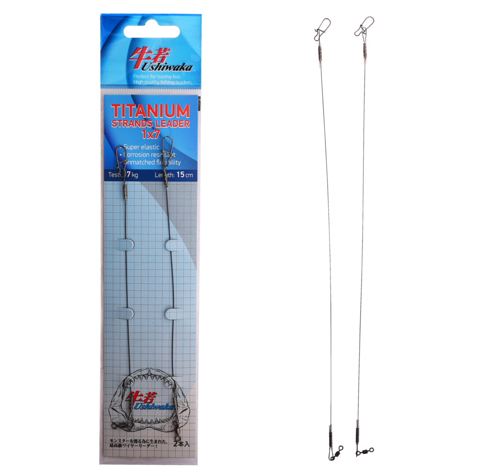 Поводки Ushiwaka Titanium Single Leader 1x1 Поводки Ushiwaka Titanium Single Leader 1x1