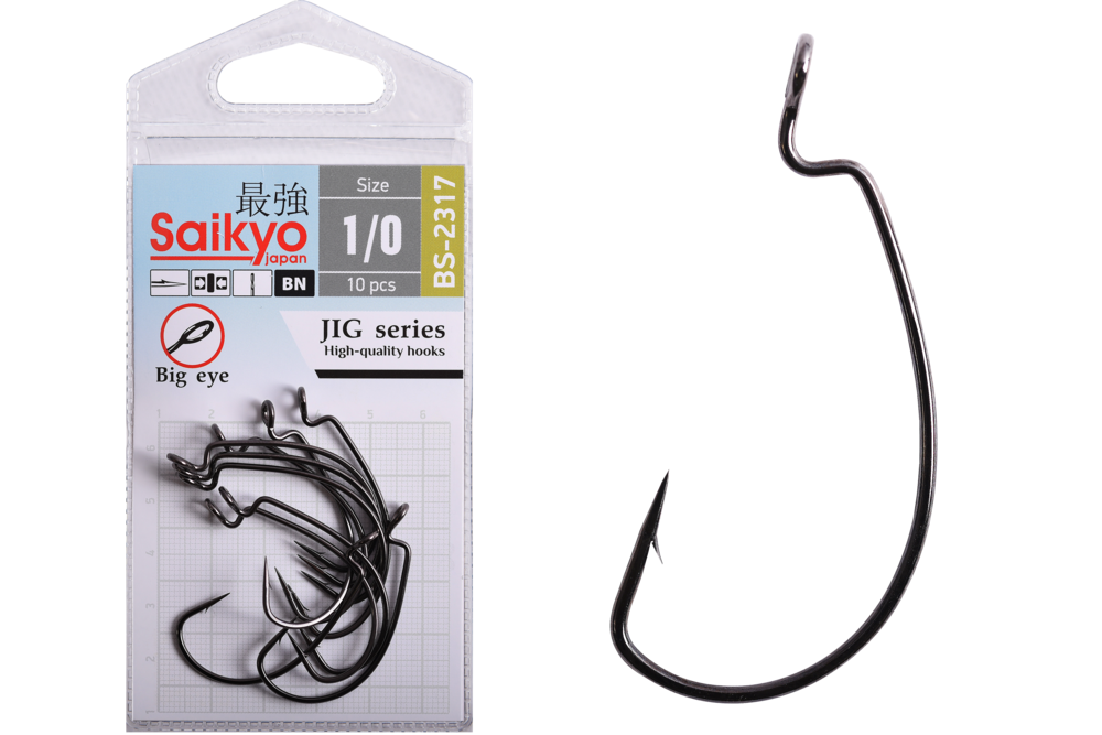Крючки офсетные Saikyo BS-2317 Magna Super Lock Worm