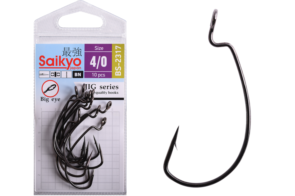 Крючки офсетные Saikyo BS-2317 Magna Super Lock Worm