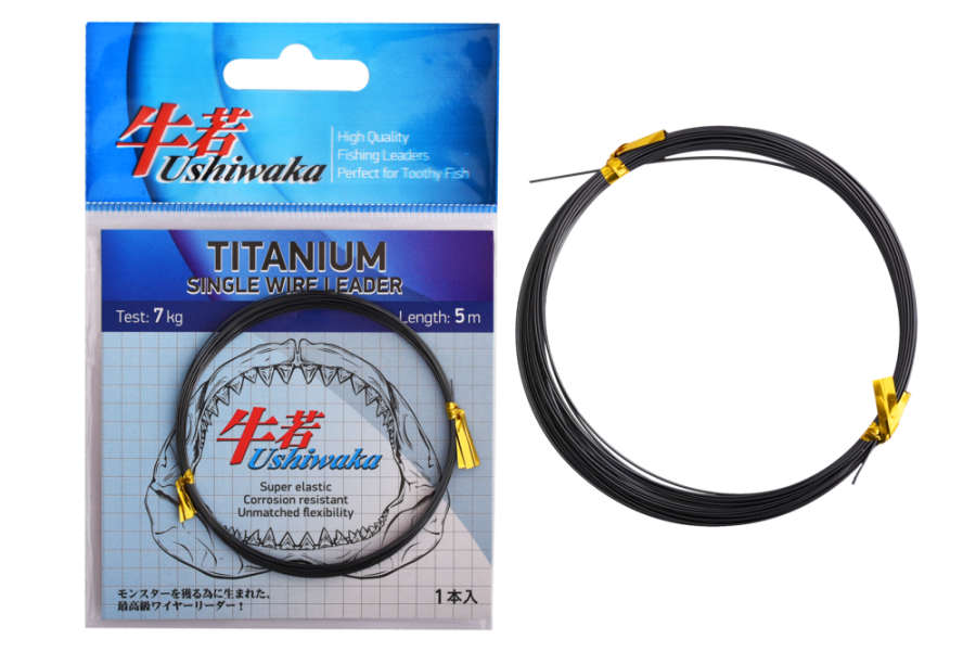 Поводочный материал Ushiwaka Titanium Single Wire,  7кг 5м