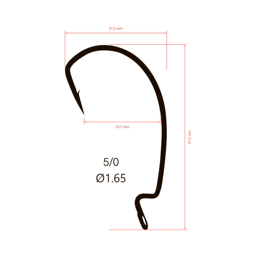 Крючки офсетные Saikyo BS-2317 Magna Super Lock Worm