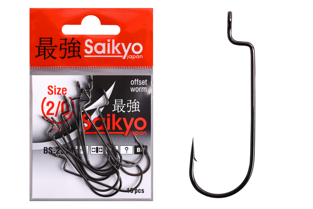 Крючки офсетные Saikyo BS-2314 Offset Round Bend Worm