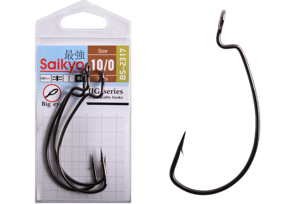 Крючки офсетные Saikyo BS-2317 Magna Super Lock Worm