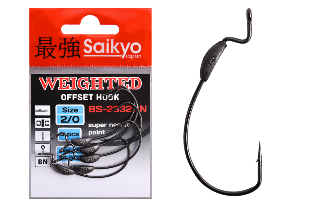 Крючки офсетные Saikyo BS-2332 Weighted