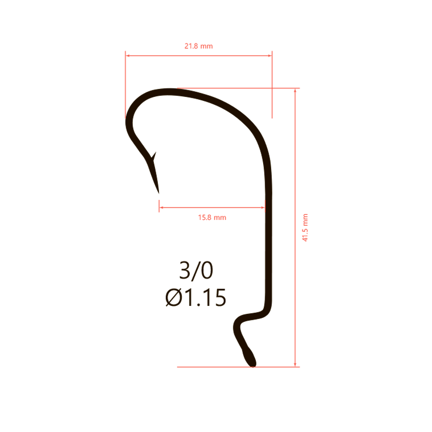 Крючки офсетные Saikyo BS-3312 Offset Hook