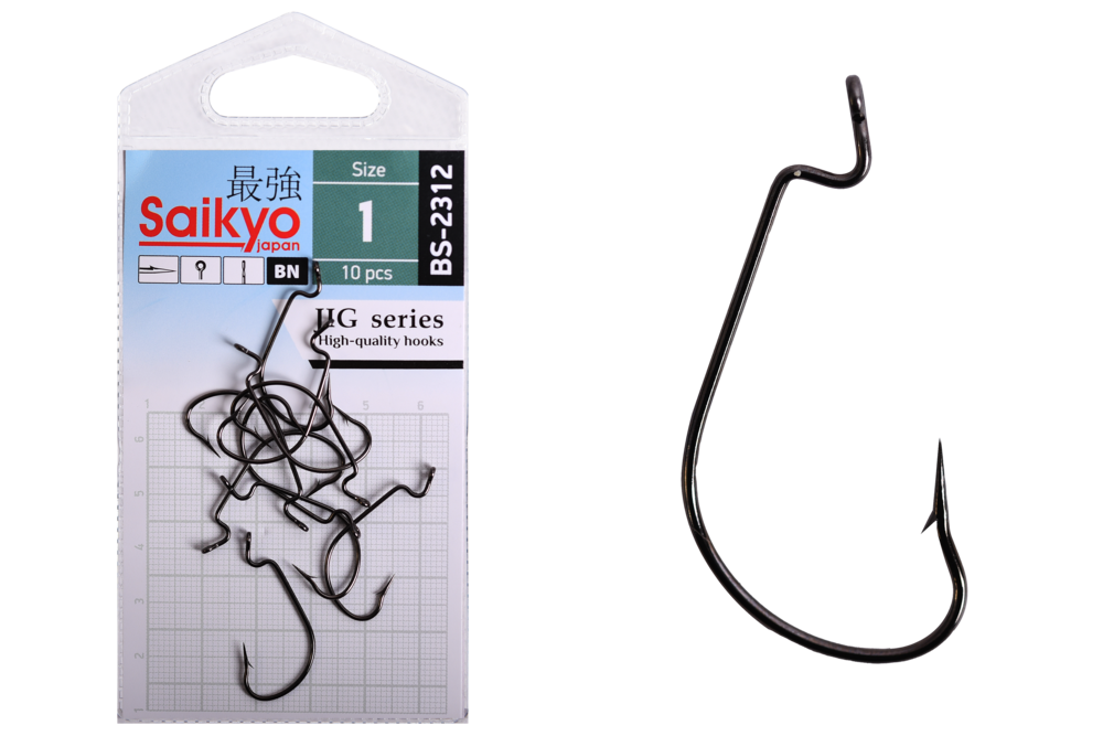 Крючки офсетные Saikyo BS-2312 Offset Worm