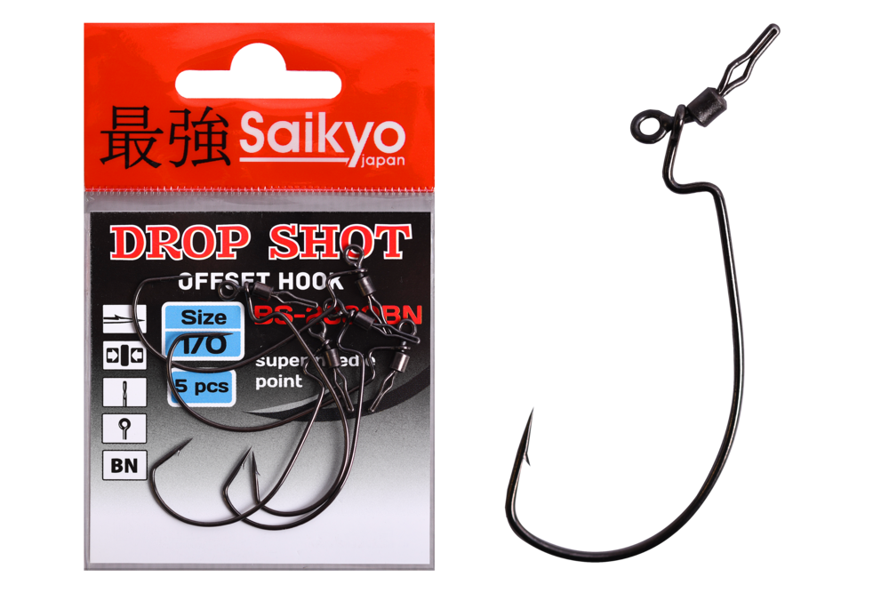 Крючки офсетные Saikyo BS-2330 Drop Shop