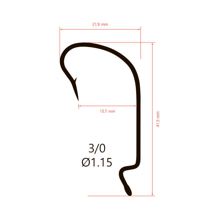Крючки офсетные Saikyo BS-2312 Offset Worm
